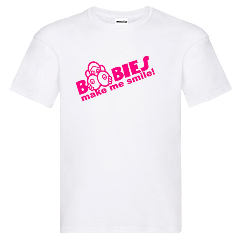 Boobies Make Me Smile Unisex Tee – Fun, Comfortable, and Eye-Catching