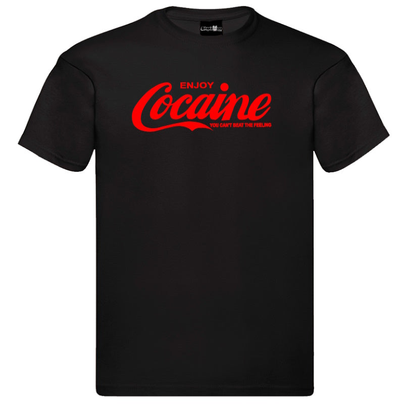 "Enjoy Cocaine" Retro-Inspired Statement T-Shirt - Available in Black & White