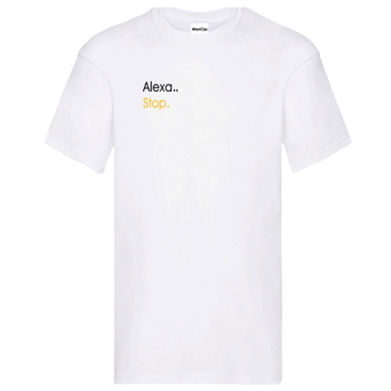 "Alex Stop T-Shirt" – Unisex Cotton Tee in White